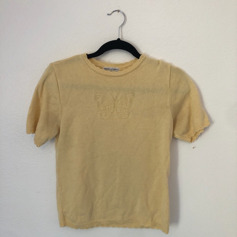 Draper’s & Damon’s Yellow Buttery Sweater Top